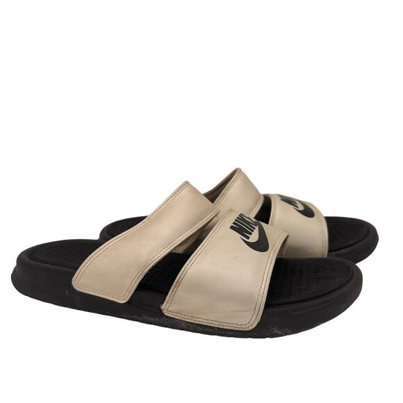 Nike Women's Off White Benassi Duo Ultra Slide Sandals Size 10 - Picture 1 of 8